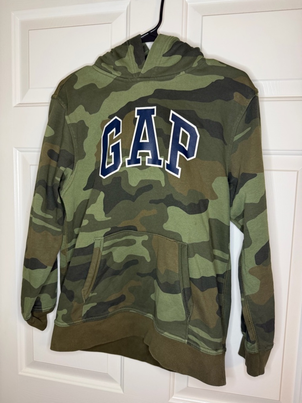 GAP Kids Olive & Dark Green Camo Pullover Hoodie XXL 14/16